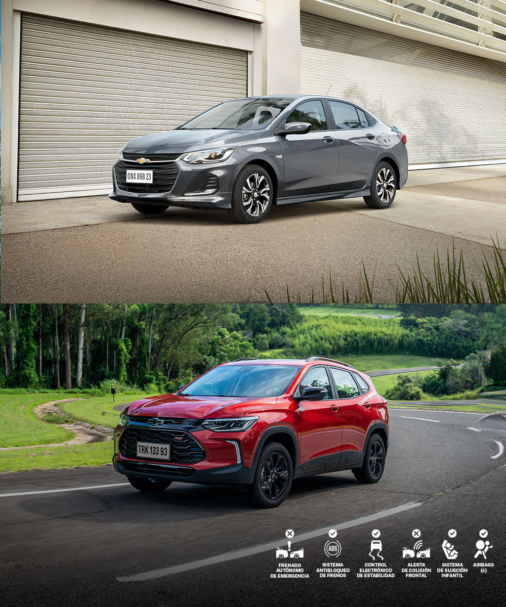 Chevrolet tracker y onix sedán
