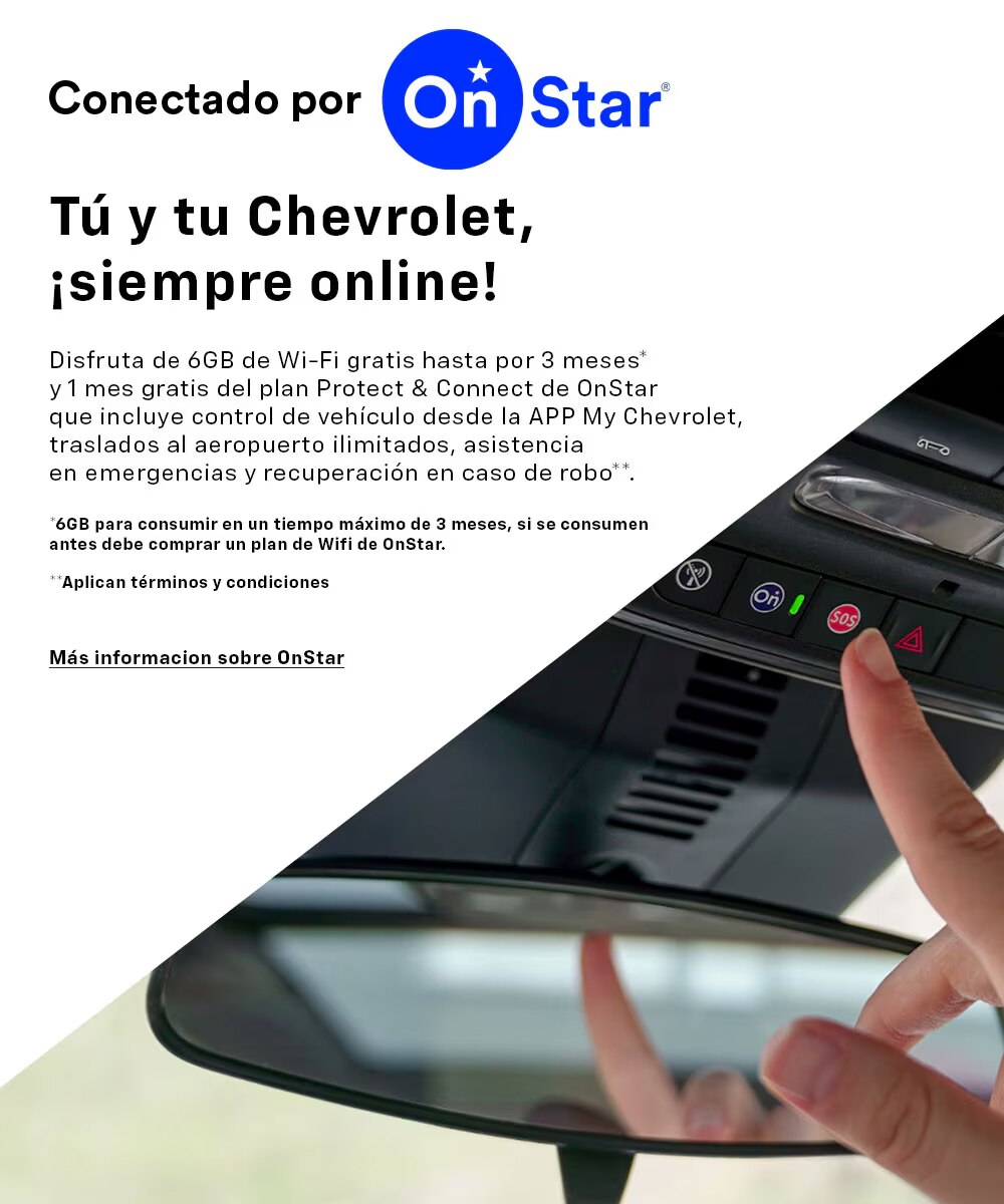 Sistema OnStar de Chevrolet Suburban Z71 con botón de asistencia y emergencia.